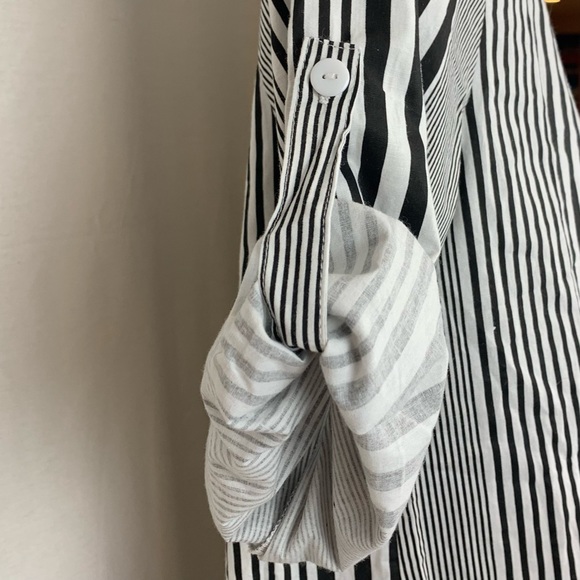 Vintage womens striped shirt 100% cotton 3/4 length sleeves, size 2X - Picture 4 of 9